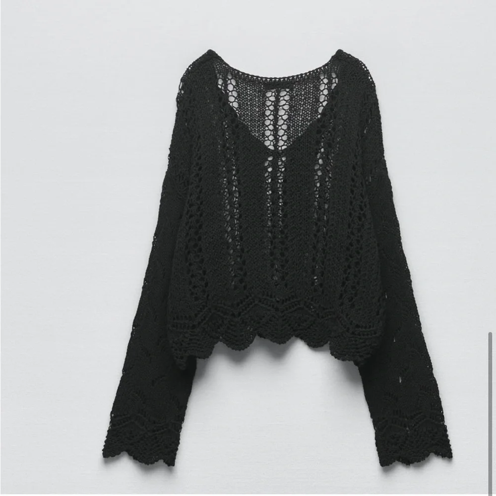 NWT Zara oversized open knit sweater - Picture 6 of 10